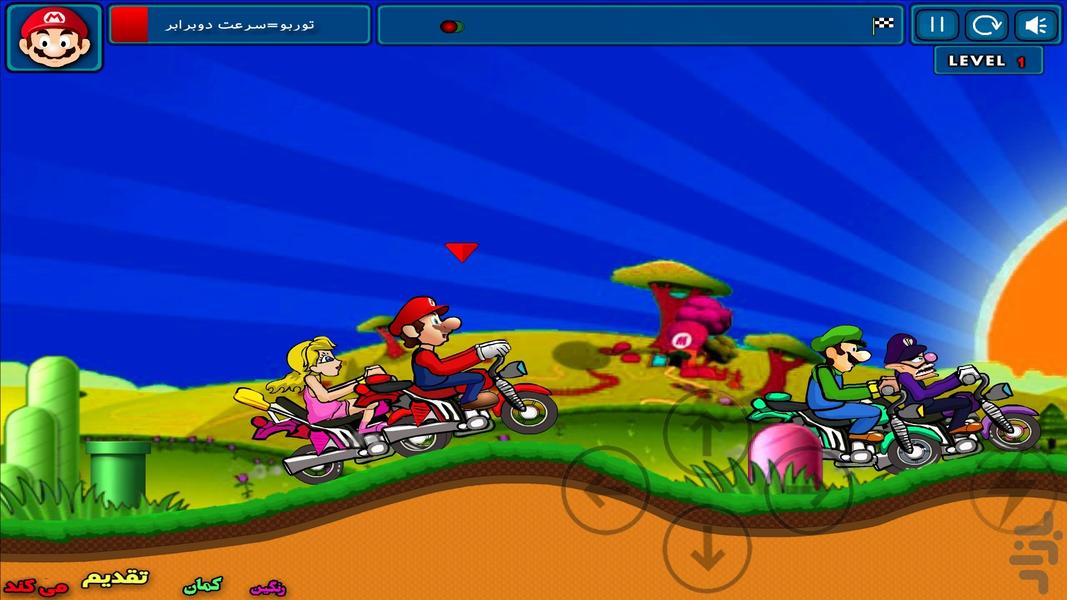 موتور سواری قارچ خور - عکس بازی موبایلی اندروید