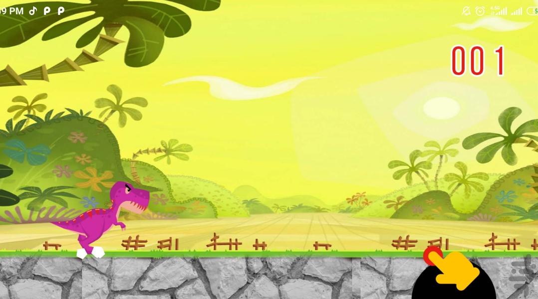 دایناسور دونده - Gameplay image of android game
