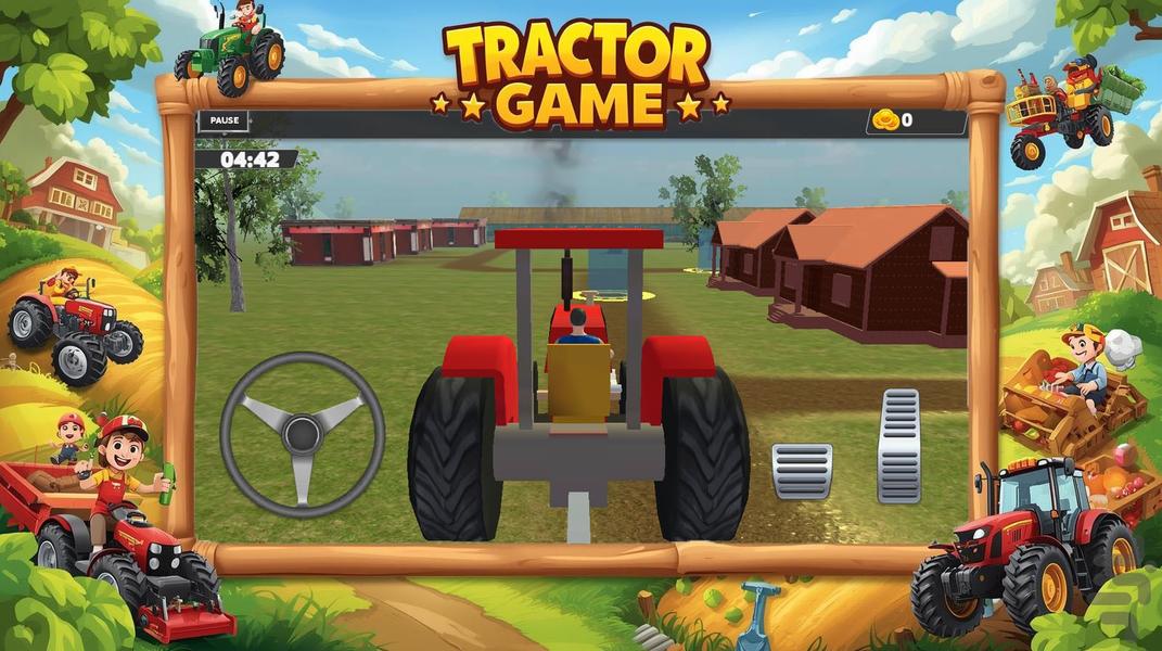 بازی تراکتور - Gameplay image of android game
