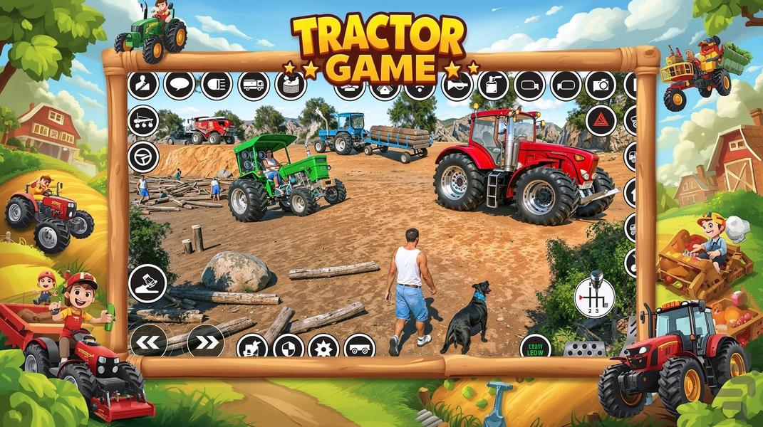 بازی تراکتور - Gameplay image of android game