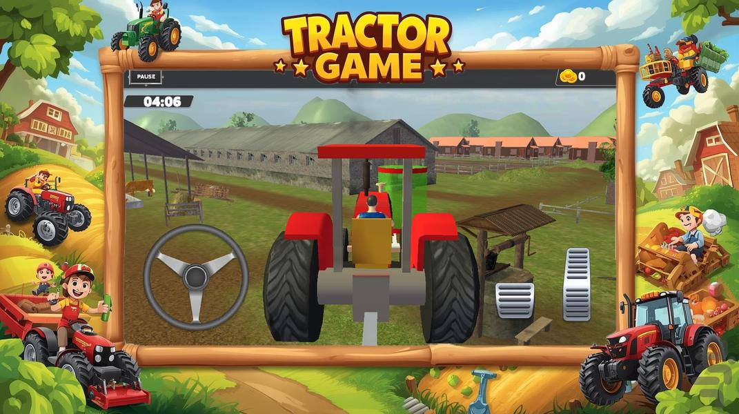 بازی تراکتور - Gameplay image of android game
