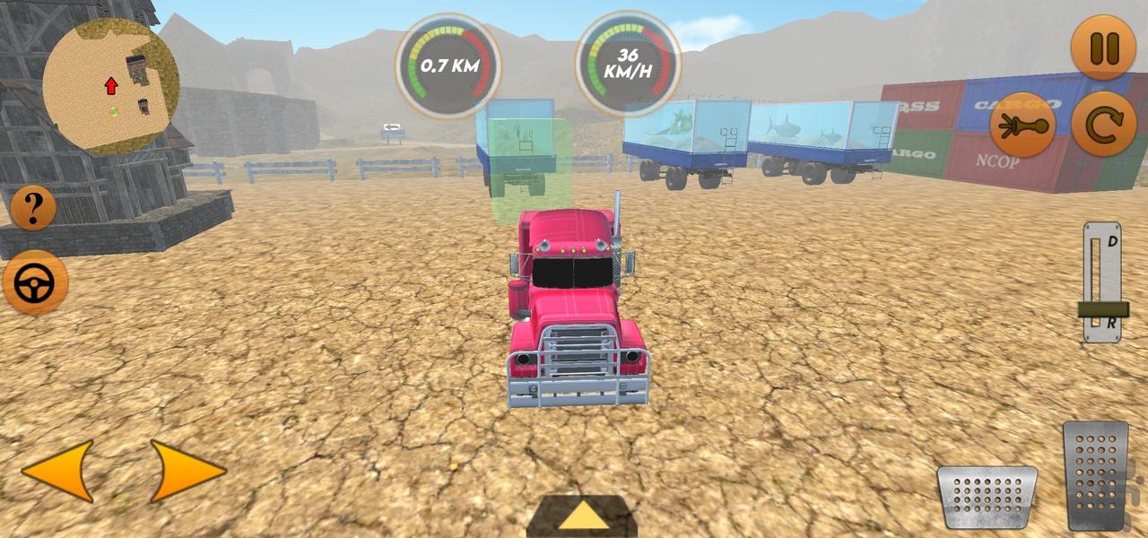 بازی کامیون حمل آکواریوم - Gameplay image of android game