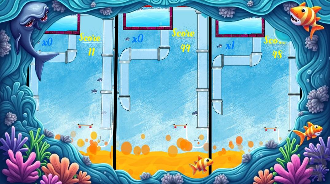 بازی کوسه وحشی - Gameplay image of android game