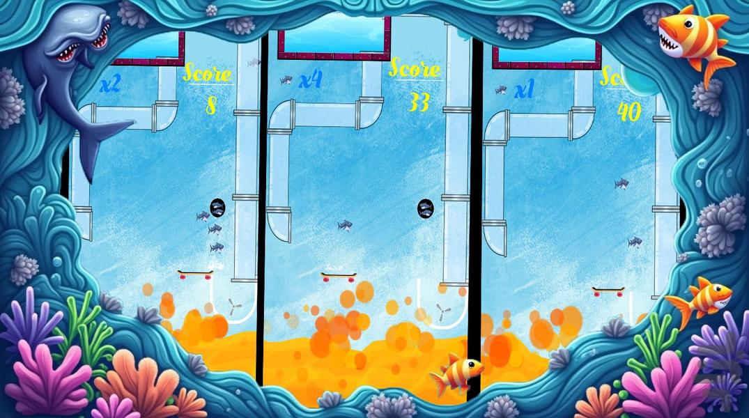 بازی کوسه وحشی - Gameplay image of android game