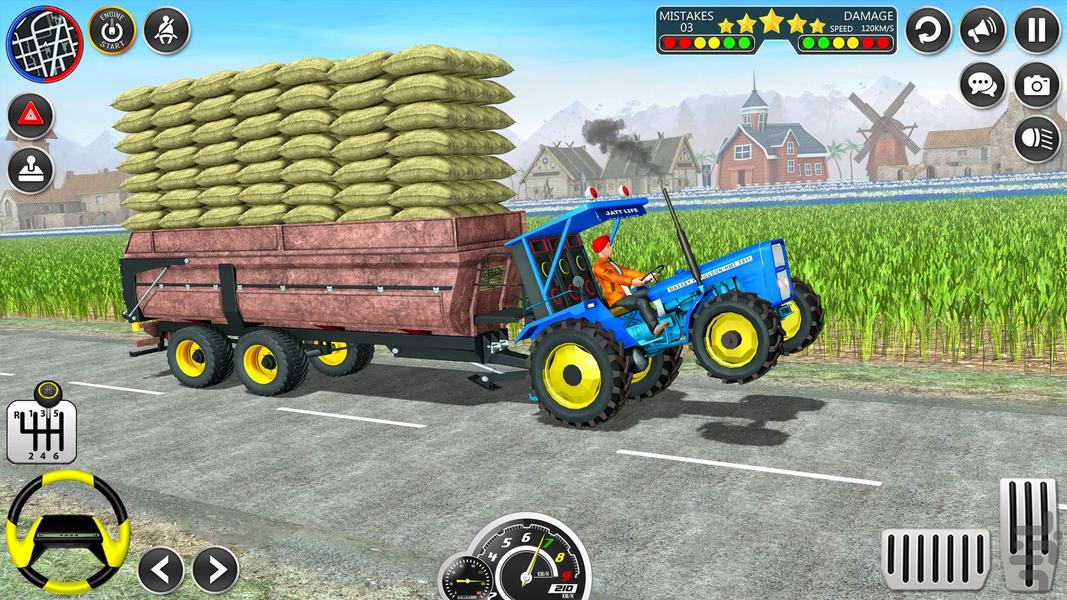 بازی رانندگی با تراکتور مزرعه - عکس بازی موبایلی اندروید