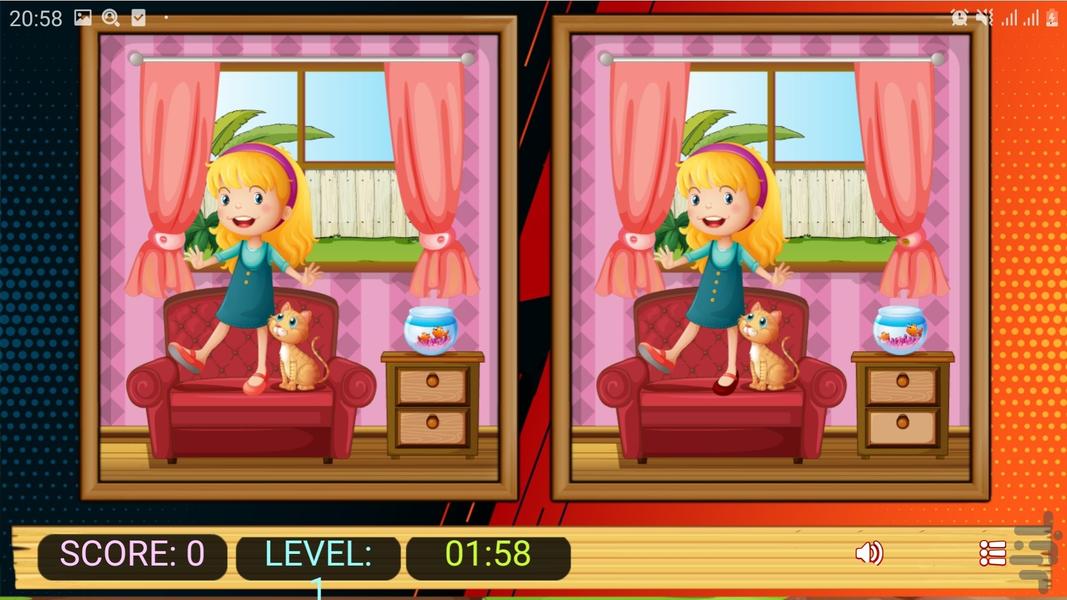 تفاوت تصویر کودکانه - Gameplay image of android game