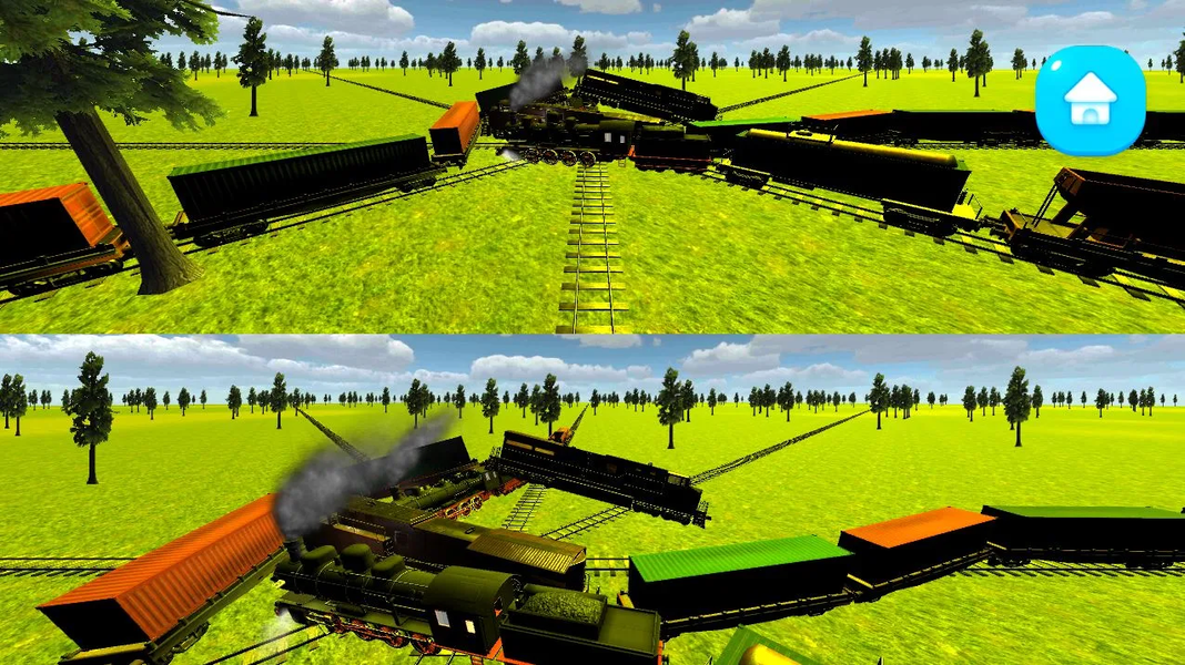 Crash of Trains Railroad Sim - عکس بازی موبایلی اندروید