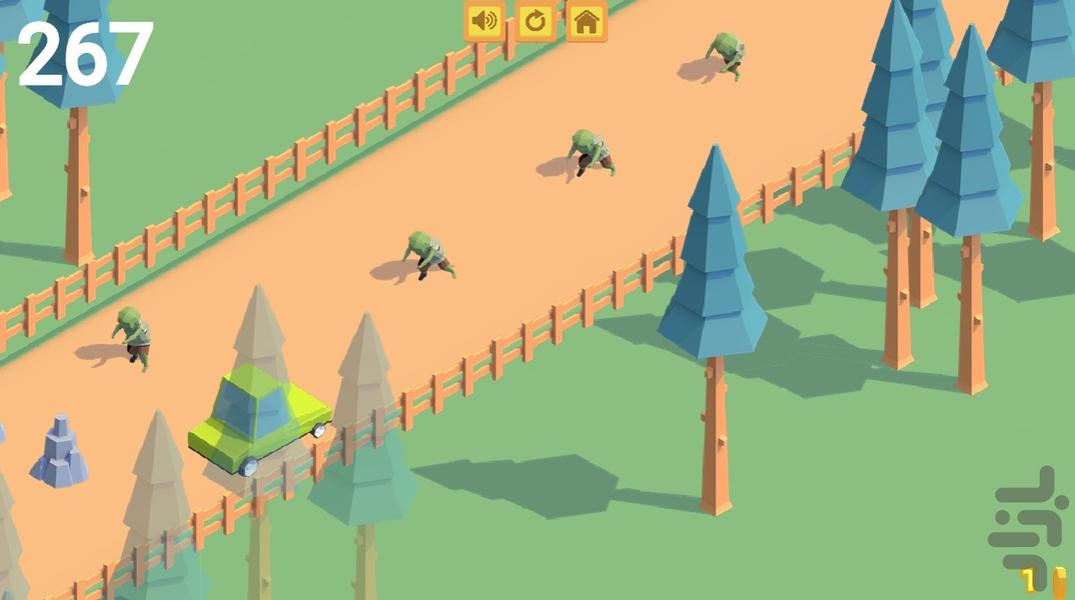 بازی جاده زامبی ها - Gameplay image of android game