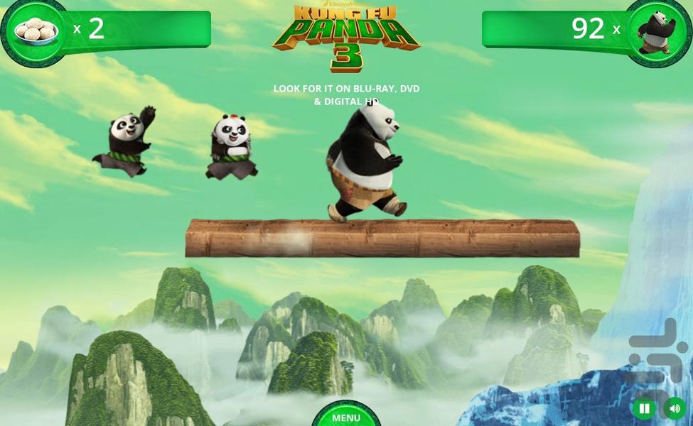 بازی امتیازی پاندا کونگ فو کار - Gameplay image of android game