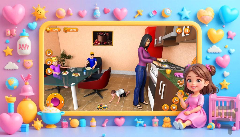 بچه داری - Gameplay image of android game