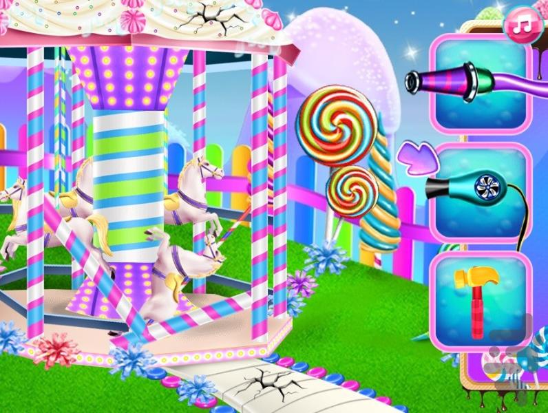 تمیز کردن شهربازی - عکس بازی موبایلی اندروید