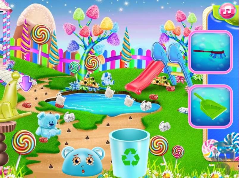 تمیز کردن شهربازی - عکس بازی موبایلی اندروید