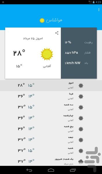 Weather - Image screenshot of android app