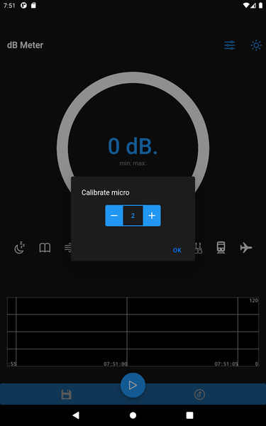 dBMeter - Decibel sound meter - Image screenshot of android app