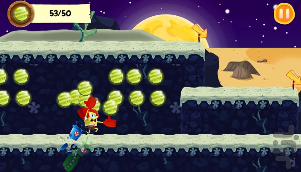 بازی باب اسفنجی ماجراجو - Gameplay image of android game