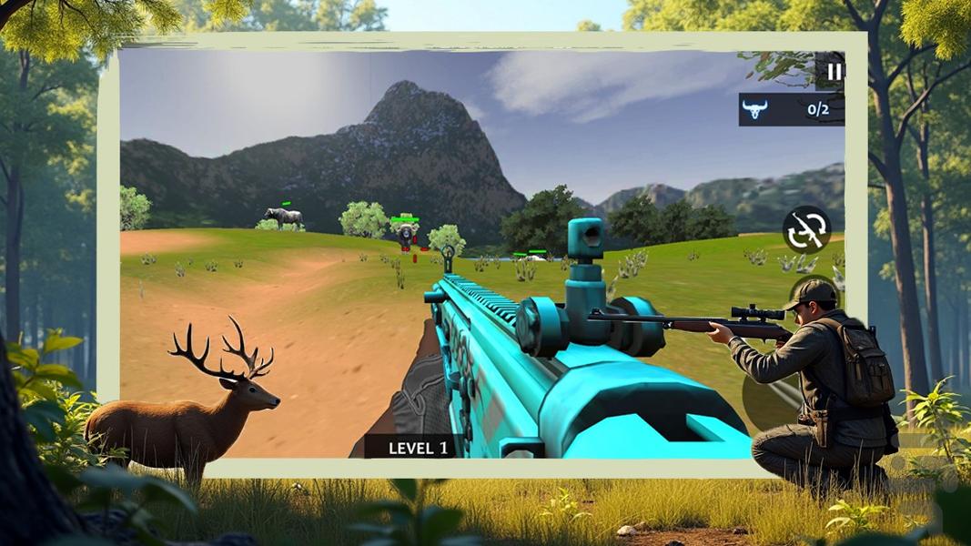 تفنگ بازی شکار حیوانات - Gameplay image of android game