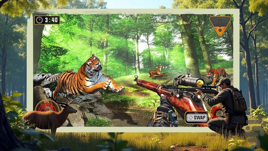 تفنگ بازی شکار حیوانات - Gameplay image of android game