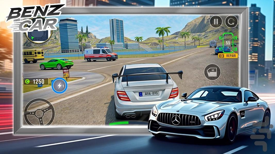 ماشین بازی بنز - Gameplay image of android game