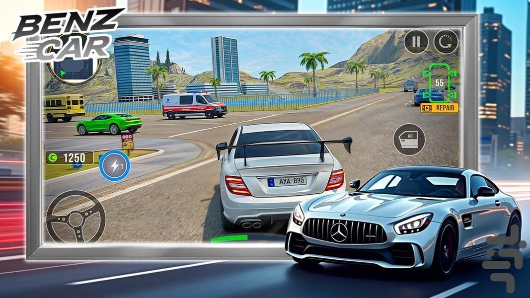 ماشین بازی بنز - Gameplay image of android game