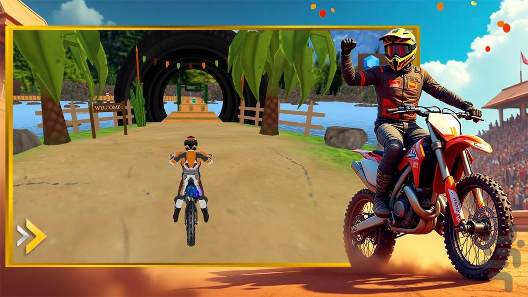 بازی موتور کراس - Gameplay image of android game