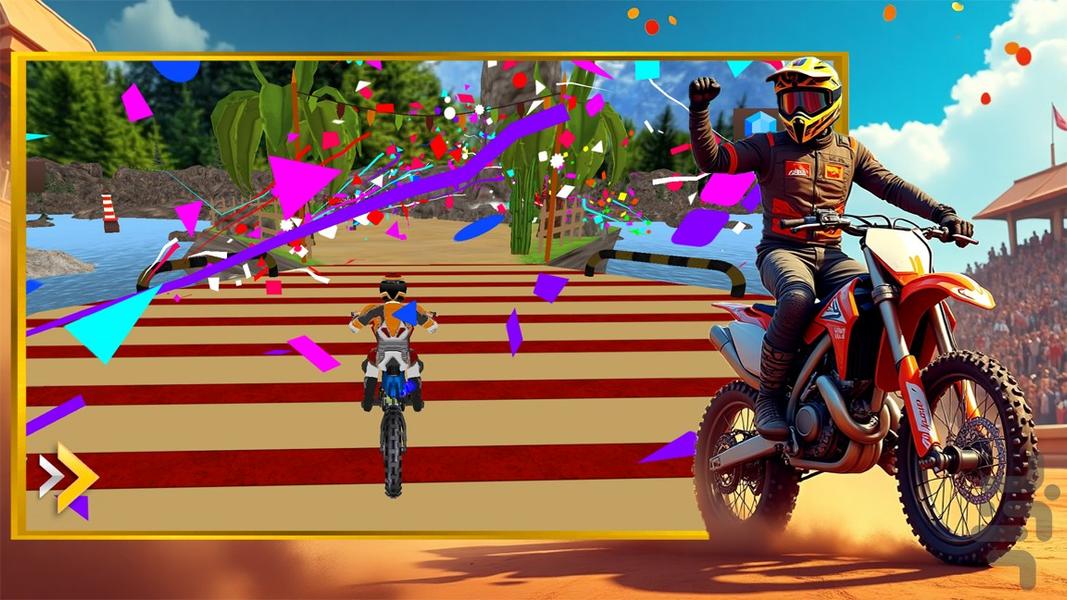 بازی موتور کراس - Gameplay image of android game