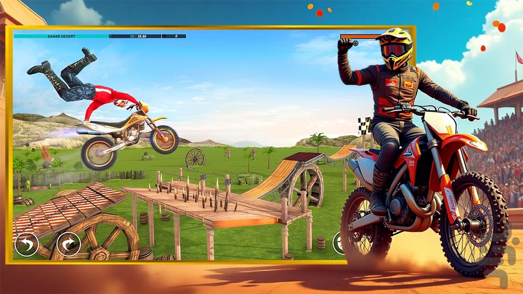 بازی موتور کراس - Gameplay image of android game