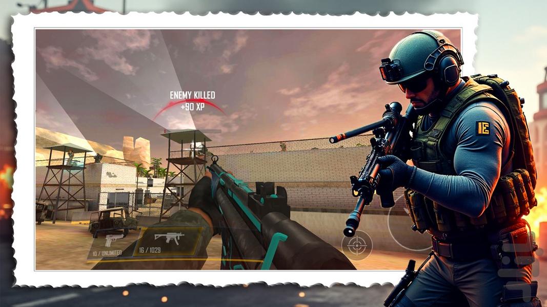 تکاور (تفنگ بازی) - Gameplay image of android game
