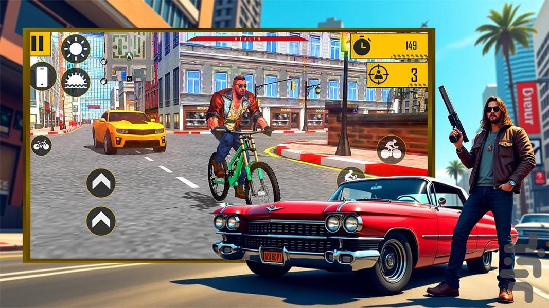 بازی گنگستر شهر - Gameplay image of android game