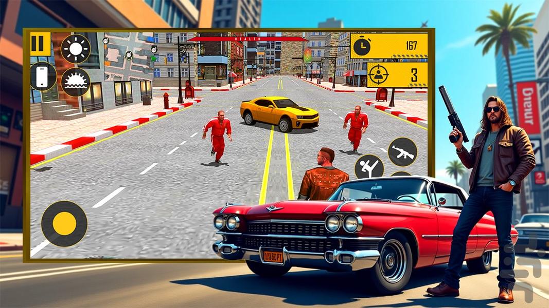 بازی گنگستر شهر - Gameplay image of android game