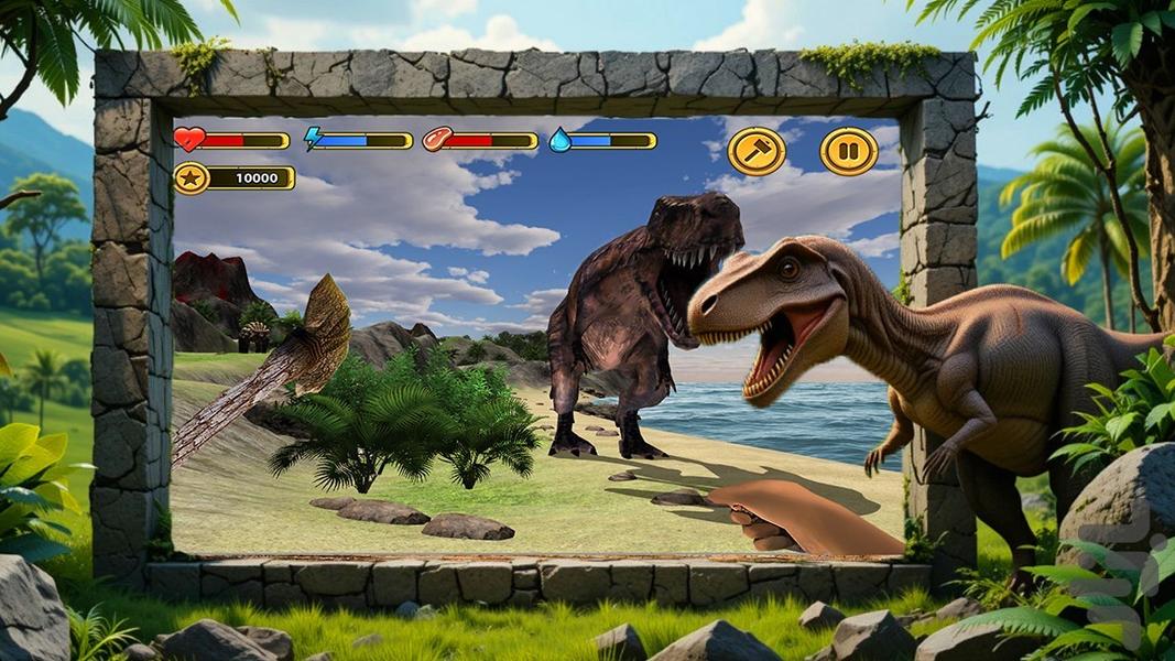 بازی دایناسور - Gameplay image of android game
