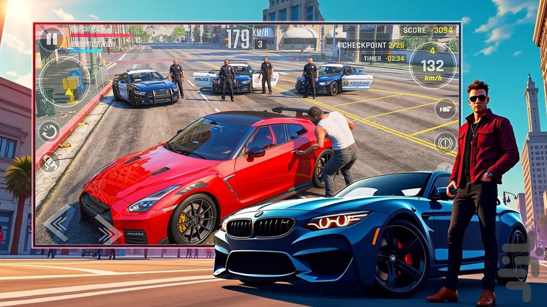 بازی ماشین آمریکایی | ماشین بازی - Gameplay image of android game