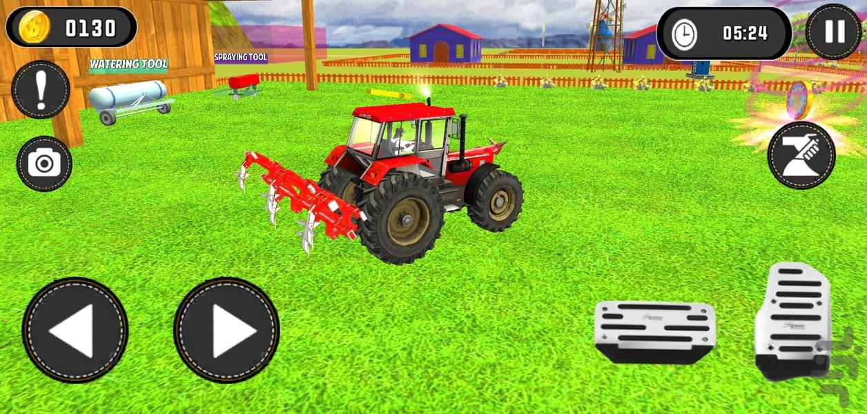بازی تراکتور در مزرعه - Gameplay image of android game