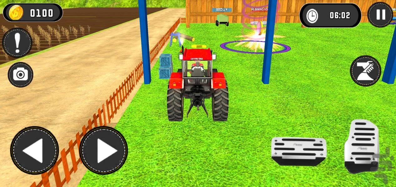 بازی تراکتور در مزرعه - Gameplay image of android game