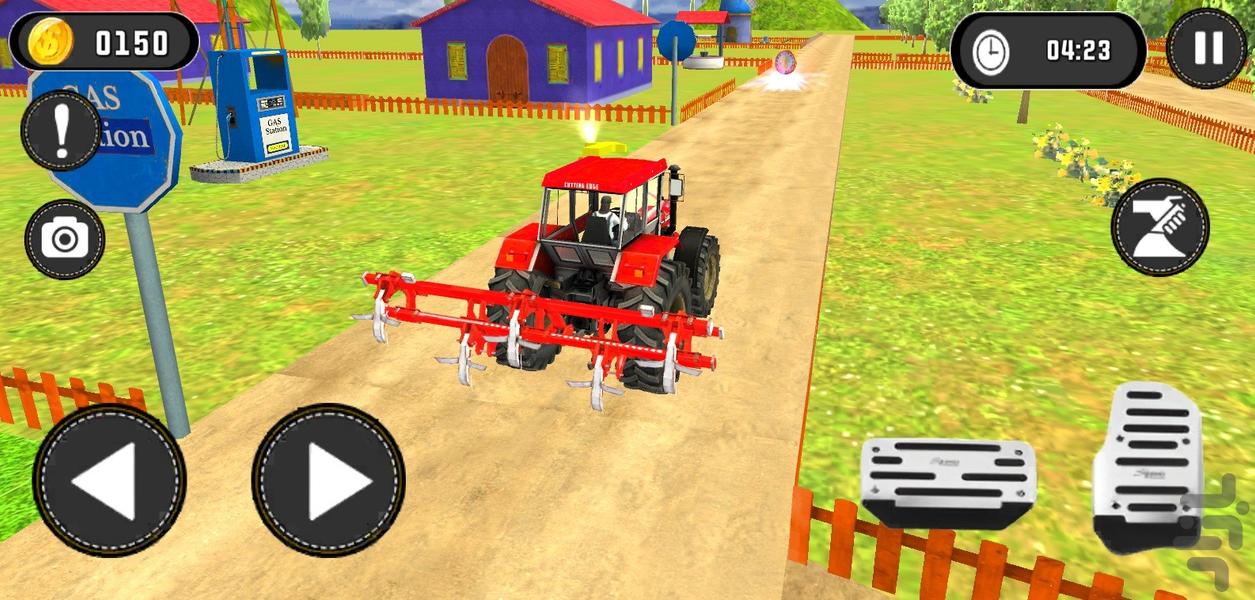 بازی تراکتور در مزرعه - Gameplay image of android game
