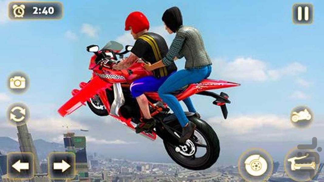 پرواز با موتور سیکلت | موتور بازی - Gameplay image of android game