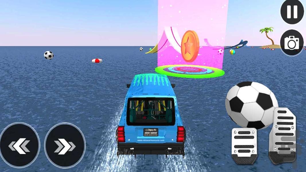 ماشین سواری روی آب | ماشین بازی - Gameplay image of android game