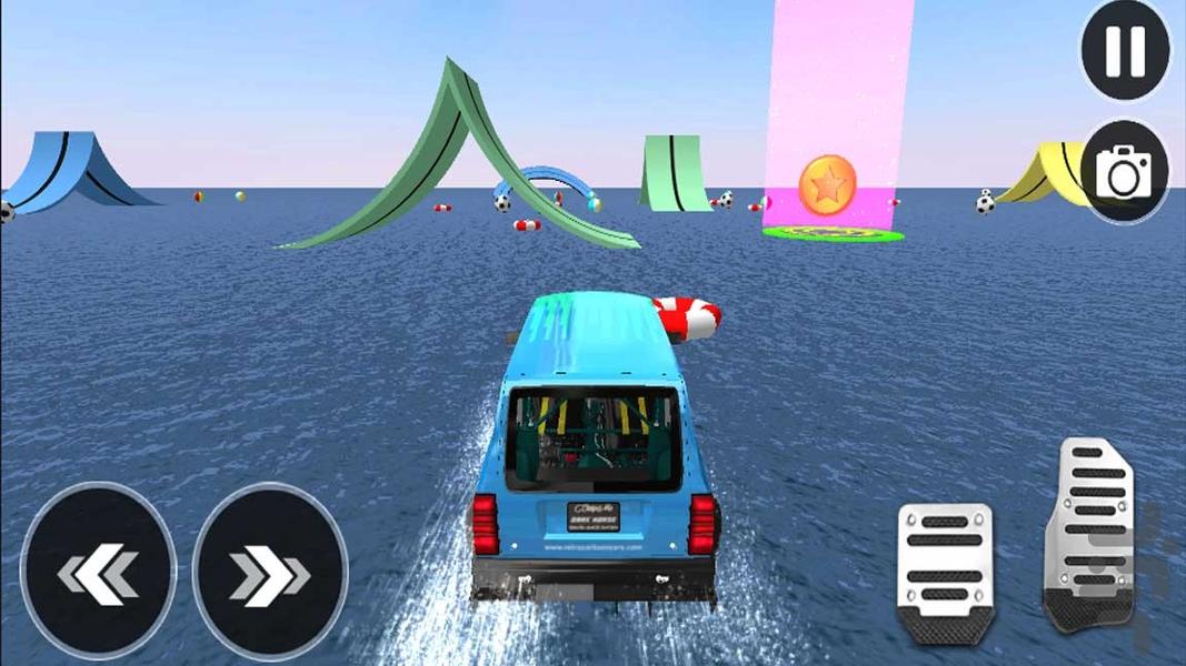 ماشین سواری روی آب | ماشین بازی - Gameplay image of android game