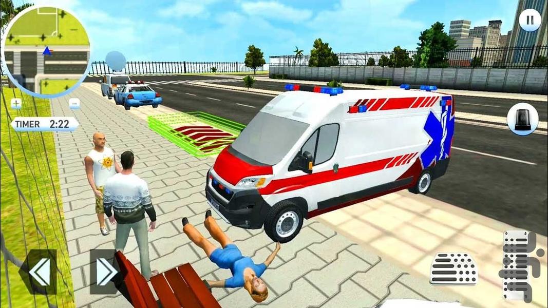 بازی رانندگی با آمبولانس - Gameplay image of android game