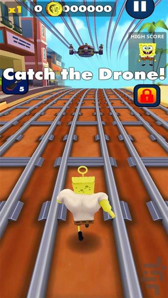 بازی باب اسفنجی دونده - Gameplay image of android game
