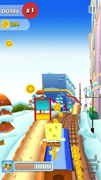 بازی باب اسفنجی دونده - Gameplay image of android game
