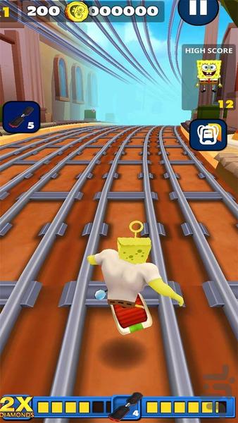 بازی باب اسفنجی دونده - Gameplay image of android game