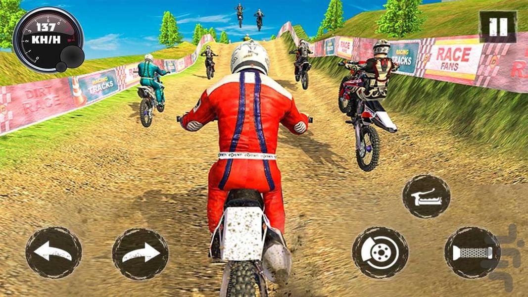 مسابقه موتور کراس | موتور بازی - Gameplay image of android game