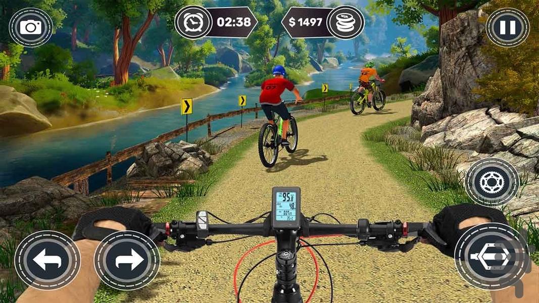 بازی مسابقه دوچرخه سواری - Gameplay image of android game