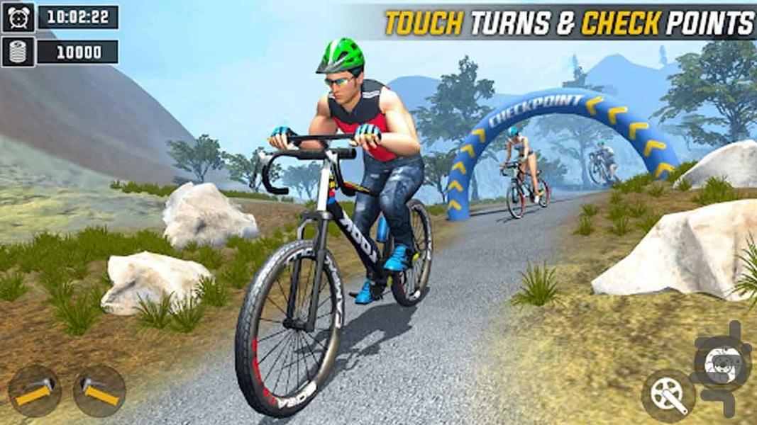 بازی مسابقه دوچرخه سواری - Gameplay image of android game