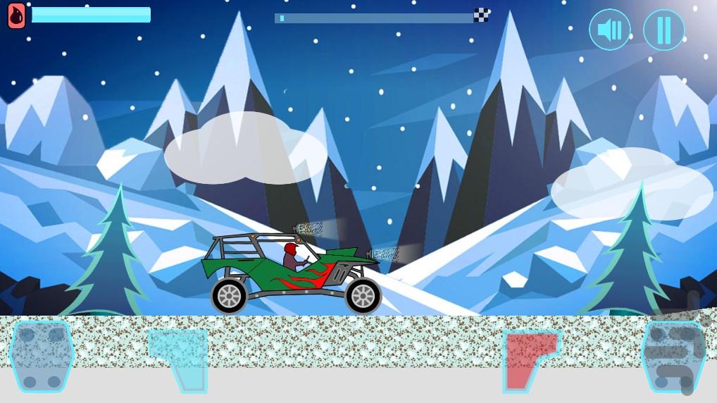 بازی ماشین سواری در برف - Gameplay image of android game