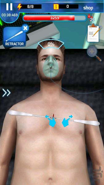 بازی جراحی قلب - Gameplay image of android game