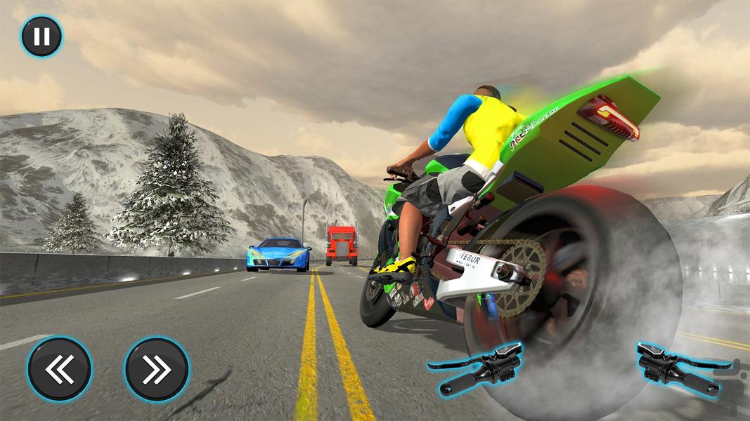 موتور سواری در بزرگراه | موتور بازی - Gameplay image of android game