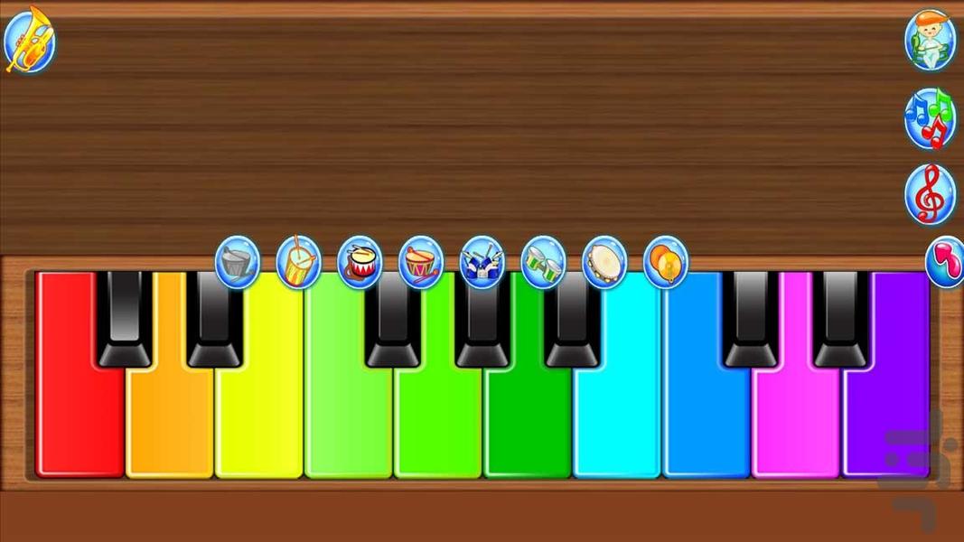 پیانو زدن کودکانه - عکس بازی موبایلی اندروید