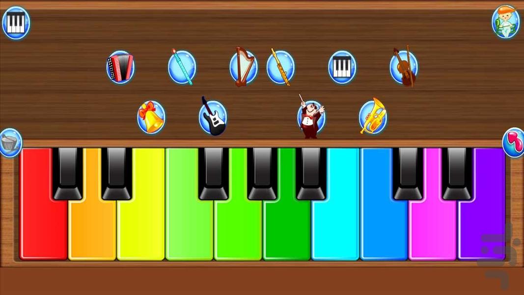 پیانو زدن کودکانه - عکس بازی موبایلی اندروید
