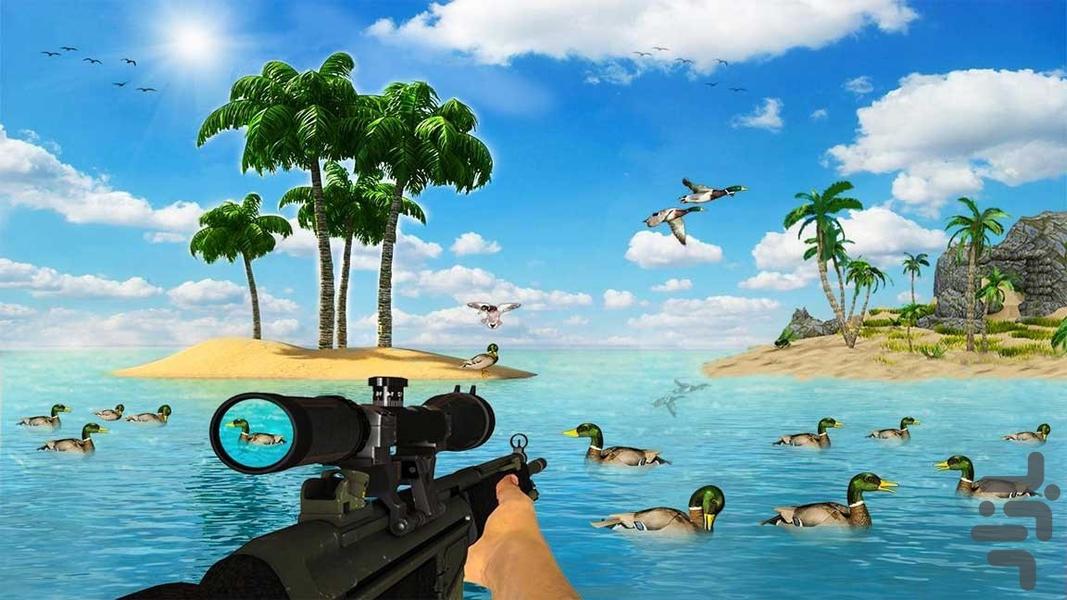 بازی شکار مرغابی در جنگل - Gameplay image of android game